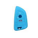 GUSCIO SILICONE CELESTE PER CHIAVE BMW 3 TASTI C/TASTO BAULE