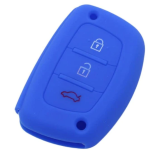 GUSCIO SILICONE BLU SCURO PER CHIAVE HYUNDAI 3 TASTI C/T BAULE