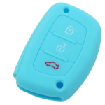 GUSCIO SILICONE CELESTE PER CHIAVE HYUNDAI 3 TASTI C/T BAULE