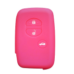 GUSCIO SILICONE FUXIA PER CHIAVE TOYOTA 3 TASTI C/TASTO BAULE