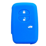 GUSCIO SILICONE CELESTE PER CHIAVE TOYOTA 3 TASTI C/TASTO BAULE