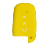 GUSCIO SILICONE GIALLO PER CHIAVE HYUNDAY 3 TASTI C/TASTO BAULE