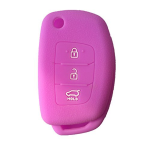 GUSCIO SILICONE ROSA PER CHIAVE HYUNDAI 3 TASTI C/T BAULE
