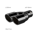 CODOLINO MARMITTA ROTONDO DOPPIO ACCIAIO INOX NERO TRX18N
