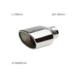 CODOLINO MARMITTA OVALE INOX D. 37<>60 L. 185mm TRX74