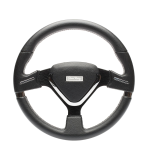 <VOLANTE MONTECARLO ECO PELLE NERA D.350 mm