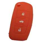 GUSCIO SILICONE ARANCIO PER CHIAVE CITROEN/PEUGEOT 2 TASTI