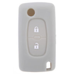 GUSCIO SILICONE BIANCO PER CHIAVE CITROEN/PEUGEOT 2 TASTI