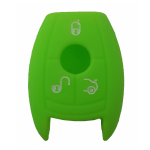 GUSCIO SILICONE VERDE PER CHIAVE MERCEDES/SMART 3 TASTI C/TASTO BAULE