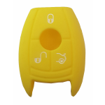 GUSCIO SILICONE GIALLO PER CHIAVE MERCEDES/SMART 3 TASTI C/TASTO BAULE