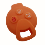 GUSCIO SILICONE ARANCIO PER CHIAVE SMART 3 TASTI C/TASTO BAULE