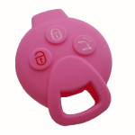 GUSCIO SILICONE ROSA PER CHIAVE SMART 3 TASTI C/TASTO BAULE