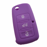 GUSCIO SILICONE VIOLA CHIAVESKODA/SEAT/VOLKSWAGEN 3 TASTI C/T BAULE