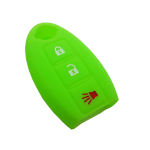 GUSCIO SILICONE VERDE PER CHIAVE NISSAN 3 TASTI C/TASTO ALLARME