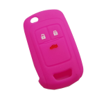 GUSCIO SILICONE FUXIA PER CHIAVE OPEL/CHEVROLET 3 TASTI C/TASTO BAULE