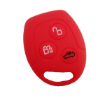 GUSCIO SILICONE ROSSO PER CHIAVE FORD 3 TASTI C/TASTO BAULE