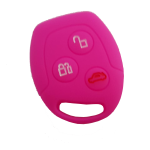 GUSCIO SILICONE FUXIA PER CHIAVE FORD 3 TASTI C/TASTO BAULE