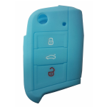 GUSCIO SILICONE CELESTE PER CHIAVE SEAT/VOLKSWAGEN 3 TASTI C/T BAULE
