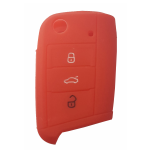 GUSCIO SILICONE ROSSO PER CHIAVE SEAT/VOLKSWAGEN 3 TASTI C/TASTO BAULE