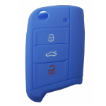 GUSCIO SILICONE BLU SCURO PER CHIAVE SEAT/VOLKSWAGEN 3 TASTI C/T BAULE