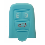 GUSCIO SILICONE CELESTE PER CHIAVE ALFA ROMEO 3 TASTI C/TASTO BAULE