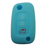 GUSCIO SILICONE CELESTE PER CHIAVE SMART 3 TASTI C/TASTO BAULE