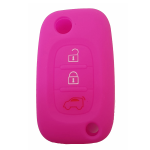 GUSCIO SILICONE FUXIA PER CHIAVE SMART 3 TASTI C/TASTO BAULE