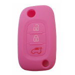 GUSCIO SILICONE ROSA PER CHIAVE SMART 3 TASTI C/TASTO BAULE