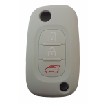 GUSCIO SILICONE GRIGIO PER CHIAVE SMART 3 TASTI C/TASTO BAULE
