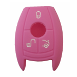 GUSCIO SILICONE ROSA PER CHIAVE MERCEDES/SMART 3 TASTI C/TASTO BAULE