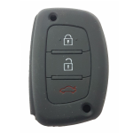 GUSCIO SILICONE NERO PER CHIAVE HYUNDAI 3 TASTI C/T BAULE