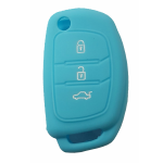 GUSCIO SILICONE CELESTE PER CHIAVE HYUNDAI 3 TASTI C/T BAULE