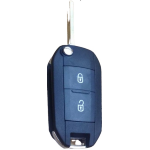 COVER CHIAVE PEUGEOT 2 TASTI RIGA NERA CON LAMA SENZA RIGHE LATERALI