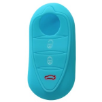 GUSCIO SILICONE CELESTE PER CHIAVE ALFA ROMEO 3 TASTI C/TASTO BAULE