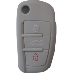 GUSCIO SILICONE GRIGIO PER COVER CHIAVE AUDI 3 TASTI C/TASTO BAULE