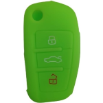 GUSCIO SILICONE VERDE PER CHIAVE AUDI 3 TASTI C/TASTO BAULE