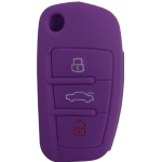GUSCIO SILICONE VIOLA PER CHIAVE AUDI 3 TASTI C/TASTO BAULE