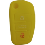 GUSCIO SILICONE GIALLO PER CHIAVE AUDI 3 TASTI C/TASTO BAULE
