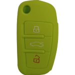 GUSCIO SILICONE VERDE CHIARO PER CHIAVE AUDI 3 TASTI C/TASTO BAULE