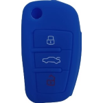GUSCIO SILICONE BLU SCURO PER CHIAVE AUDI 3 TASTI C/TASTO BAULE