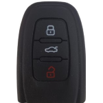 GUSCIO SILICONE NERO PER CHIAVE AUDI 3 TASTI C/TASTO BAULE