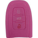 GUSCIO SILICONE ROSA PER CHIAVE AUDI 3 TASTI C/TASTO BAULE