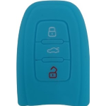 GUSCIO SILICONE CELESTE PER CHIAVE AUDI 3 TASTI C/TASTO BAULE