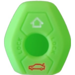 GUSCIO SILICONE VERDE PER CHIAVE BMW 4 TASTI C/T BAULE+VETRI