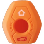 GUSCIO SILICONE ARANCIO PER CHIAVE BMW 4 TASTI C/T BAULE+VETRI