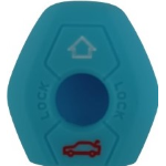 GUSCIO SILICONE CELESTE PER CHIAVE BMW 4 TASTI C/T BAULE+VETRI