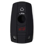 GUSCIO SILICONE NERO PER CHIAVE BMW 3 TASTI C/T BAULE+VETRI