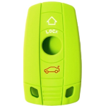 GUSCIO SILICONE VERDE PER CHIAVE BMW 3 TASTI C/T BAULE+VETRI