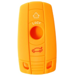 GUSCIO SILICONE ARANCIO PER CHIAVE BMW 3 TASTI C/T BAULE+VETRI