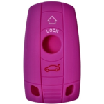 GUSCIO SILICONE VIOLA PER CHIAVE BMW 3 TASTI C/T BAULE+VETRI